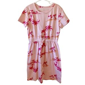 Gap Factory Pink Tropical Print Dress size M 8 NWT